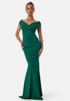 Bardot Pleat Maxi Dress