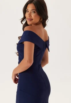 Bardot Pleat Maxi Split Dress
