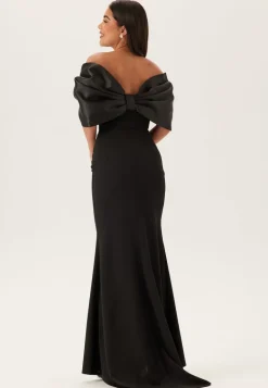 Bardot Satin Bow Back Maxi Dress