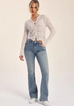 Becca Mid Rise Bootcut Flap