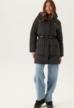 Belted Midweight Long Puffer
