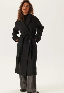 Belted Wool Blend Coat