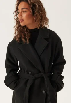 Belted Wool Blend Coat