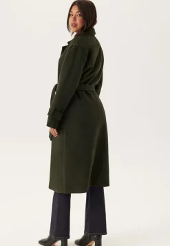 Belted Wool Blend Coat