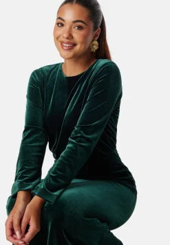 Bow Velvet Midi Dress