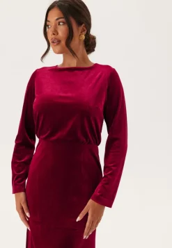 Bow Velvet Midi Dress