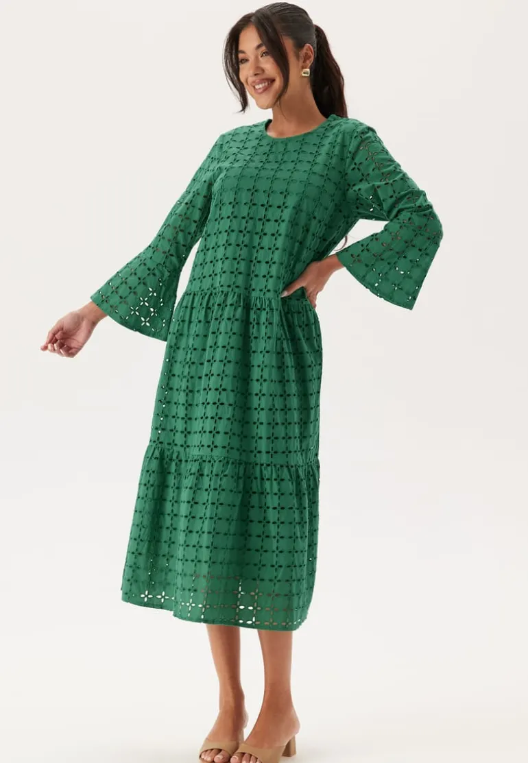 Broderie Anglaise Round Neck Dress