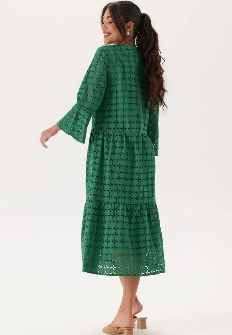 Broderie Anglaise Round Neck Dress