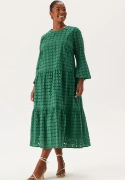 Broderie Anglaise Round Neck Dress