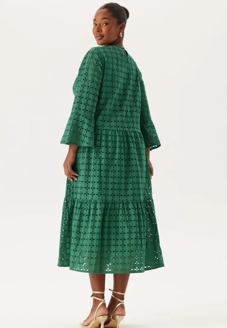 Broderie Anglaise Round Neck Dress