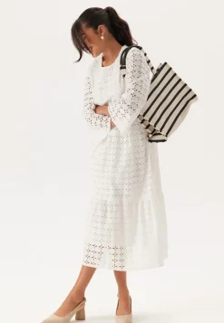 Broderie Anglaise Round Neck Dress