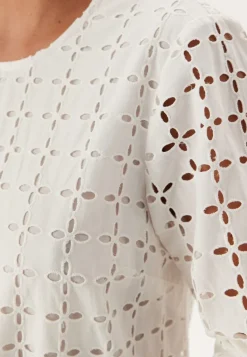 Broderie Anglaise Round Neck Dress