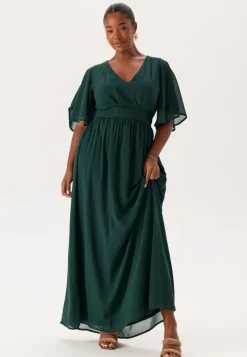 Butterfly Sleeve Chiffon Gown