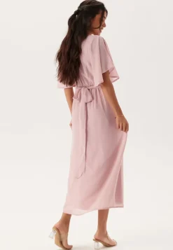 Butterfly Sleeve Midi Dress