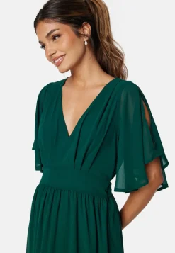 Butterfly Sleeve Midi Dress