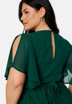 Butterfly Sleeve Midi Dress