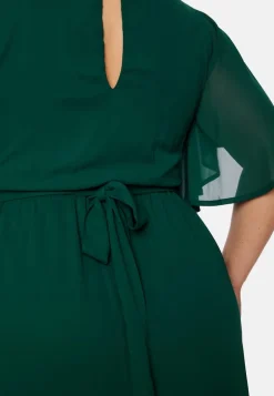 Butterfly Sleeve Midi Dress