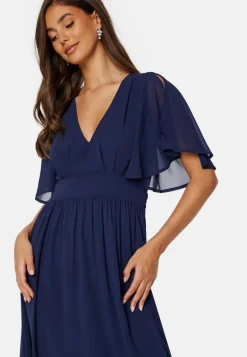 Butterfly Sleeve Midi Dress