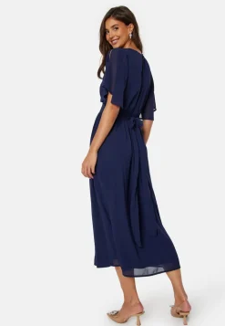Butterfly Sleeve Midi Dress