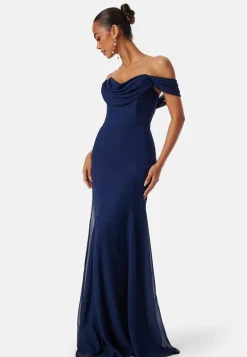 Chiffon Off Shoulder Maxi Dress