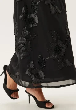 3D Flower Maxi Skirt