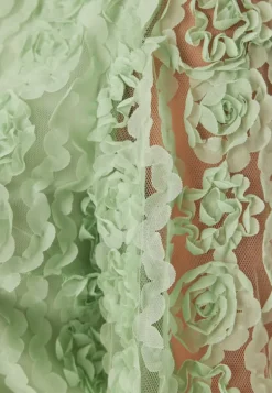 3D Flower Short Sleeve Blouse