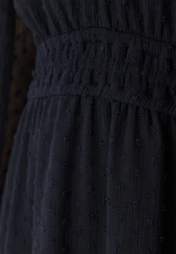 Dobby Dot Smock Midi Dress