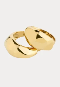 Dune Rings, 2-in-1 Set, Gold-p