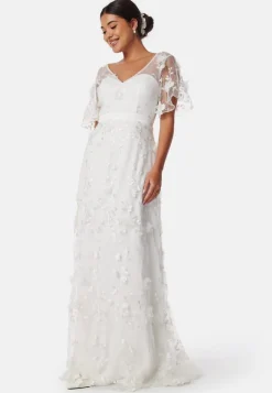 Embroidered Floral Wedding Gown