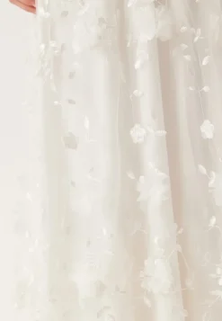 Embroidered Floral Wedding Gown