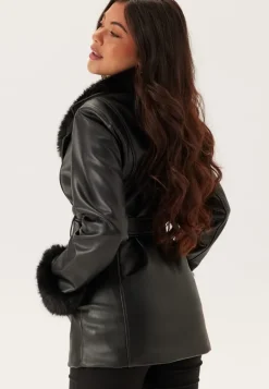Faux Fur PU Jacket