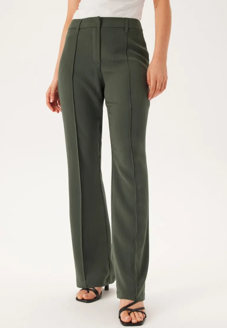Flared Structured Suit Trousers