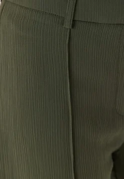 Flared Structured Suit Trousers