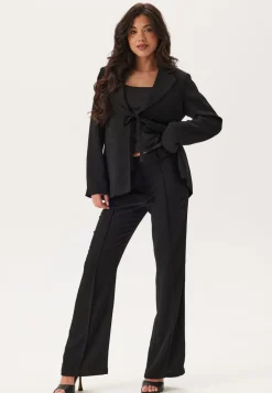 Flared Structured Suit Trousers