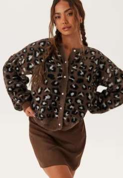 Fluffy Knitted Pearl Cardigan