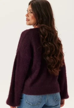 Fluffy Knitted Pearl Cardigan