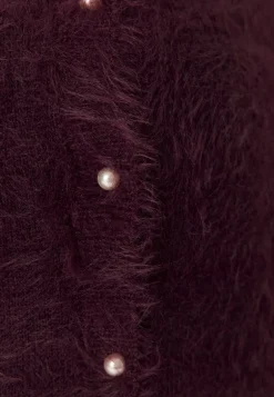 Fluffy Knitted Pearl Cardigan