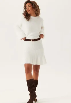 Fluffy Knitted Short Skirt