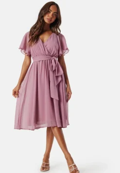 Flutter Chiffon Midi Dress
