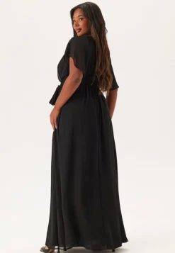 Flutter Sleeve Chiffon Maxi Curve Dress