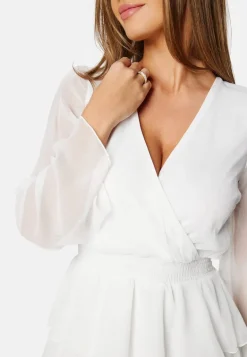 Frill L/S Chiffon Dress