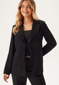 Front Tie Structured Blazer
