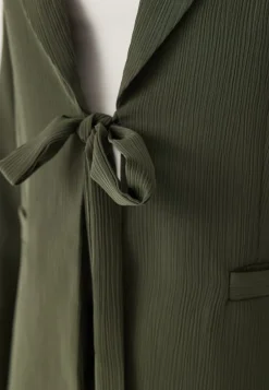 Front Tie Structured Blazer