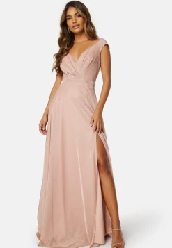 Glitter Wrap Maxi Dress