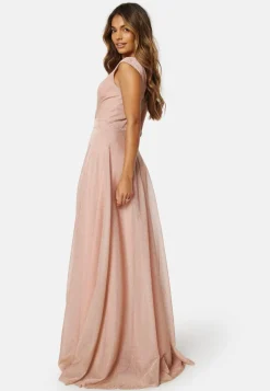 Glitter Wrap Maxi Dress
