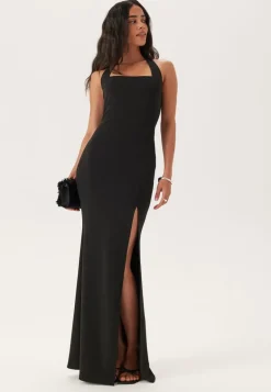Halter Neck Maxi Dress With Split