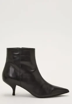Heeled Leather Ankle Boot