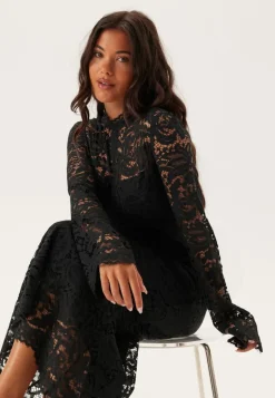 High Neck Cotton Lace Dress