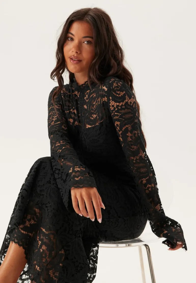 High Neck Cotton Lace Dress