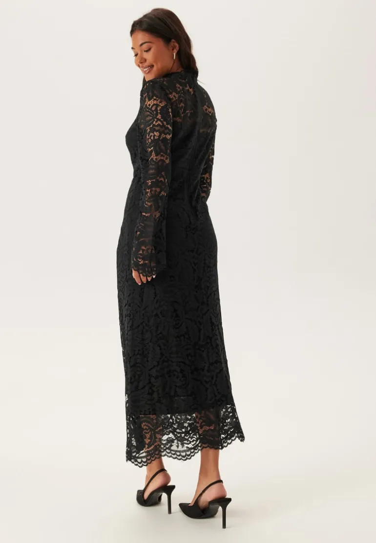 High Neck Cotton Lace Dress